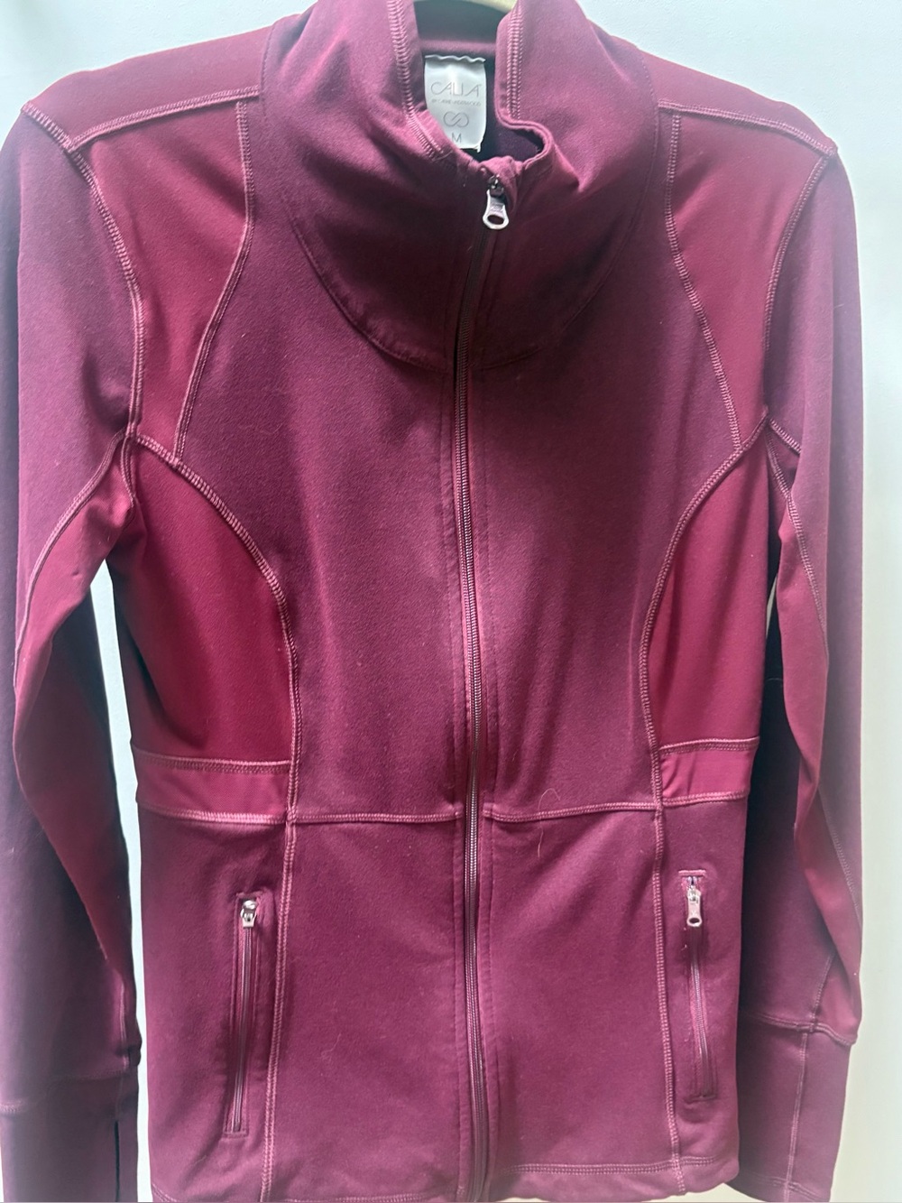 CALIA by Carrie Underwood Burgundy Zip-Up Jacket